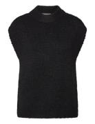 Patrisia Knit Vest Vests Knitted Vests Black A-View