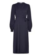 True Wrap Dress Maksimekko Juhlamekko Navy Bubbleroom