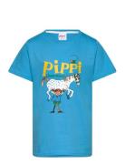 Pippi T-Shirt 2 Tops T-shirts Short-sleeved Blue Pippi Langstrømpe
