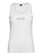 C_Ematite_St Badge Tops T-shirts & Tops Sleeveless White BOSS