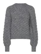 Mschjaycie Pullover Tops Knitwear Jumpers Grey MSCH Copenhagen