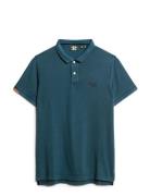 Vint Destroy Polo Tops Polos Short-sleeved Blue Superdry