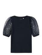 Nmfraya Slim Ss Top Tops T-shirts Short-sleeved Navy Name It