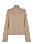 Wool Turtleneck Tops Knitwear Turtleneck Beige Weekday