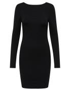 Onlroma L/S Round Back Dress Jrs Polvipituinen Mekko Black ONLY