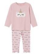 Nmfranda Night Set Pyjamasetti Pyjama Pink Name It