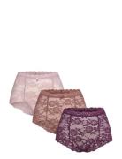 Lace Maxi 3-Pack Hipsterit Alushousut Alusvaatteet Purple Missya