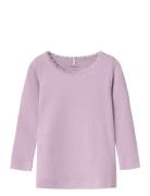 Nmfkab Ls Top Noos Tops T-shirts Long-sleeved T-shirts Purple Name It