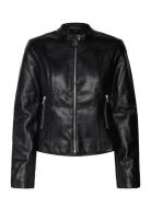 Zipped Biker Jacket Nahkatakki Black Mango