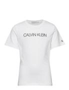 Institutional T-Shirt Tops T-shirts Short-sleeved White Calvin Klein