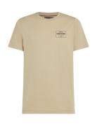 Monotype Printed Label Tee Tops T-shirts Short-sleeved Beige Tommy Hil...
