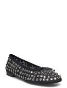 Studded Mesh Ballerina Shoes Ballerinat Black Mango