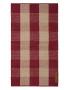 Checked Jute Rug Home Textiles Rugs & Carpets Cotton Rugs & Rag Rugs R...