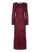 Sequins Maxi Dress Maksimekko Juhlamekko Burgundy Gina Tricot