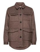 Srgertrud Jacket Villakangastakki Brown Soft Rebels