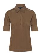 Ellera Tops T-shirts & Tops Short-sleeved Brown BOSS