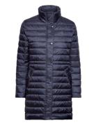 D1. Light Down Coat Topattu Pitkä Takki Navy GANT