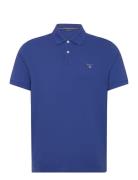 Emb Original Shield Polo Tops Polos Short-sleeved Blue GANT