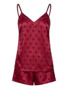 Gift Cami Short Set & Eyemask Pyjama Red Tommy Hilfiger