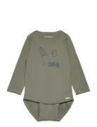 Body Ls Bodies Long-sleeved Green Minymo