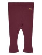 Leggings Rib Bottoms Leggings Burgundy Minymo