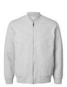 Slhmack Sweat Bomber Ls Noos Bombertakki Takki Grey Selected Homme