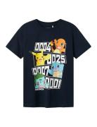 Nkmdazz Pokemon Nreg Ss Top Box Noos Sky Tops T-shirts Short-sleeved N...