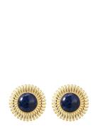 The Lapis Spirale Studs- Gold Accessories Jewellery Earrings Studs Gol...