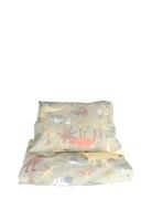 Dinosaur Vibes Green Single Bed Set 150X210 Cm Home Sleep Time Bed Set...