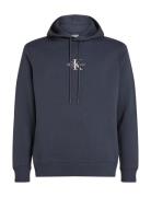Monologo Hoodie Tops Sweat-shirts & Hoodies Hoodies Navy Calvin Klein ...