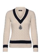Gassed Cotton-Ls Sweater Tops Knitwear Jumpers Beige Lauren Ralph Laur...