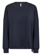 Sc-Banu Tops Sweat-shirts & Hoodies Sweat-shirts Navy Soyaconcept