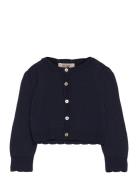 Cardigan Wool Knit Tops Knitwear Cardigans Navy Huttelihut