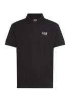 Polo Shirt Tops Polos Short-sleeved Black EA7