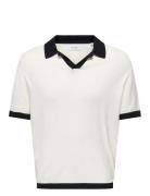 Onsadrian Reg 12 Ss Contrast Polo Knit Tops Polos Short-sleeved White ...
