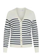 Viwennie V-Neck L/S Knit Cardigan Tops Knitwear Cardigans Cream Vila