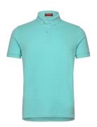 City Pique Polo Tops Polos Short-sleeved Blue Superdry