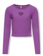 Kognessa Life Ls Contrast Cutout Top Jrs Tops T-shirts Long-sleeved T-...