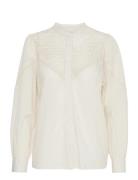 Ihzabrina Sh Tops Blouses Long-sleeved Cream ICHI