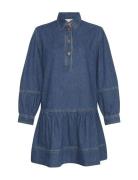 Mschadalyn Elena Dress Lyhyt Mekko Blue MSCH Copenhagen