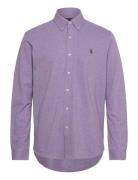 Featherweight Mesh-Lsl-Knt Designers Shirts Casual Purple Polo Ralph L...