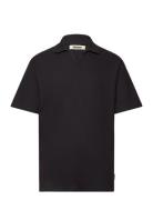 Wbmoul Terry Polo Tops Polos Short-sleeved Black Woodbird