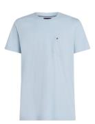 Essential Solid Pocket Tee Tops T-shirts Short-sleeved Blue Tommy Hilf...