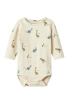 Nbmdinos Ls Body Bodies Long-sleeved Cream Name It