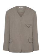 Reelia-M Blazers Single Breasted Blazers Beige MbyM
