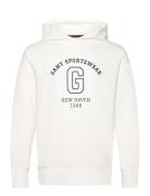 Graphic Sweat Hoodie Tops Sweat-shirts & Hoodies Hoodies White GANT
