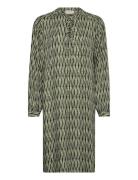 Fqadney-Dress Polvipituinen Mekko Khaki Green FREE/QUENT