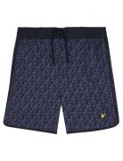 Monogram Board Short Uimashortsit Navy Lyle & Scott