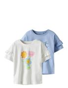 Nmfvilena 2P Ss Rlx Top Tops T-shirts Short-sleeved White Name It