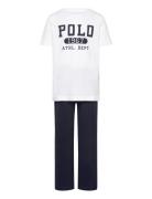 S5-Sleepwear Short Set Pyjamasetti Pyjama Navy Ralph Lauren Kids